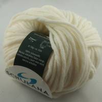 Schulana Merlana: dicke einfarbige Schurwolle Merino extrafein in Farbe Nr. 9, wollweiß