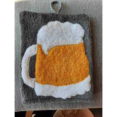 Witziger Waschhandschuh für Erwachsene mit Bierkrug – Lustiger Gag aus Bayern