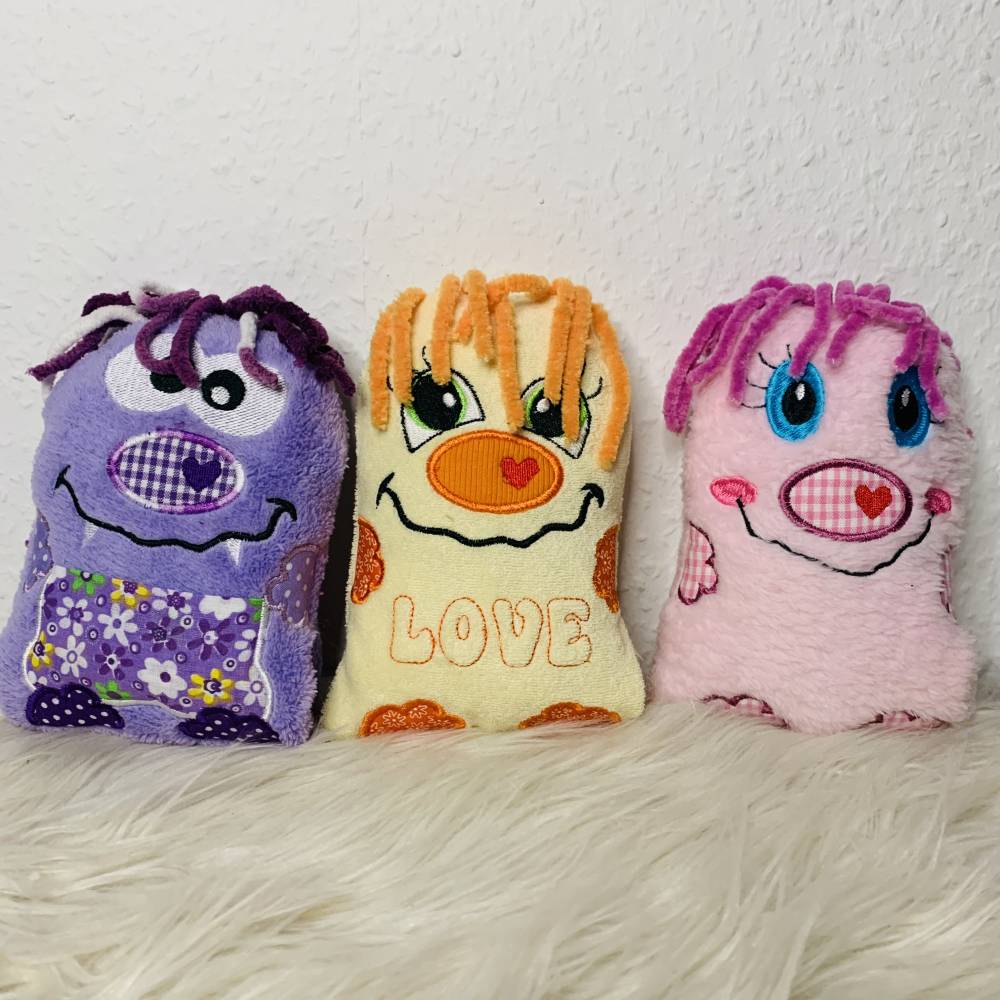 Stickdatei Schnobbel Monster 13x18cm ITH Kuscheltier Set – Happy In the Hoop Design by Jasmina Bild 1