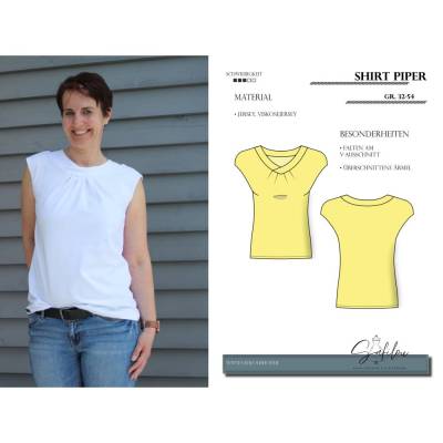 Piper Shirt Design – PDF-Größen 34-50 | Elegant & Raffiniert | Perfekt für stilvolle Looks