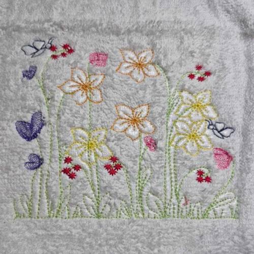 Stickdatei Wiese 10x10