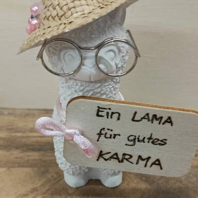 Alpaka / Lama mit Schild, Geschenkidee, Geschenk für Büro, Kollegen, Freunde