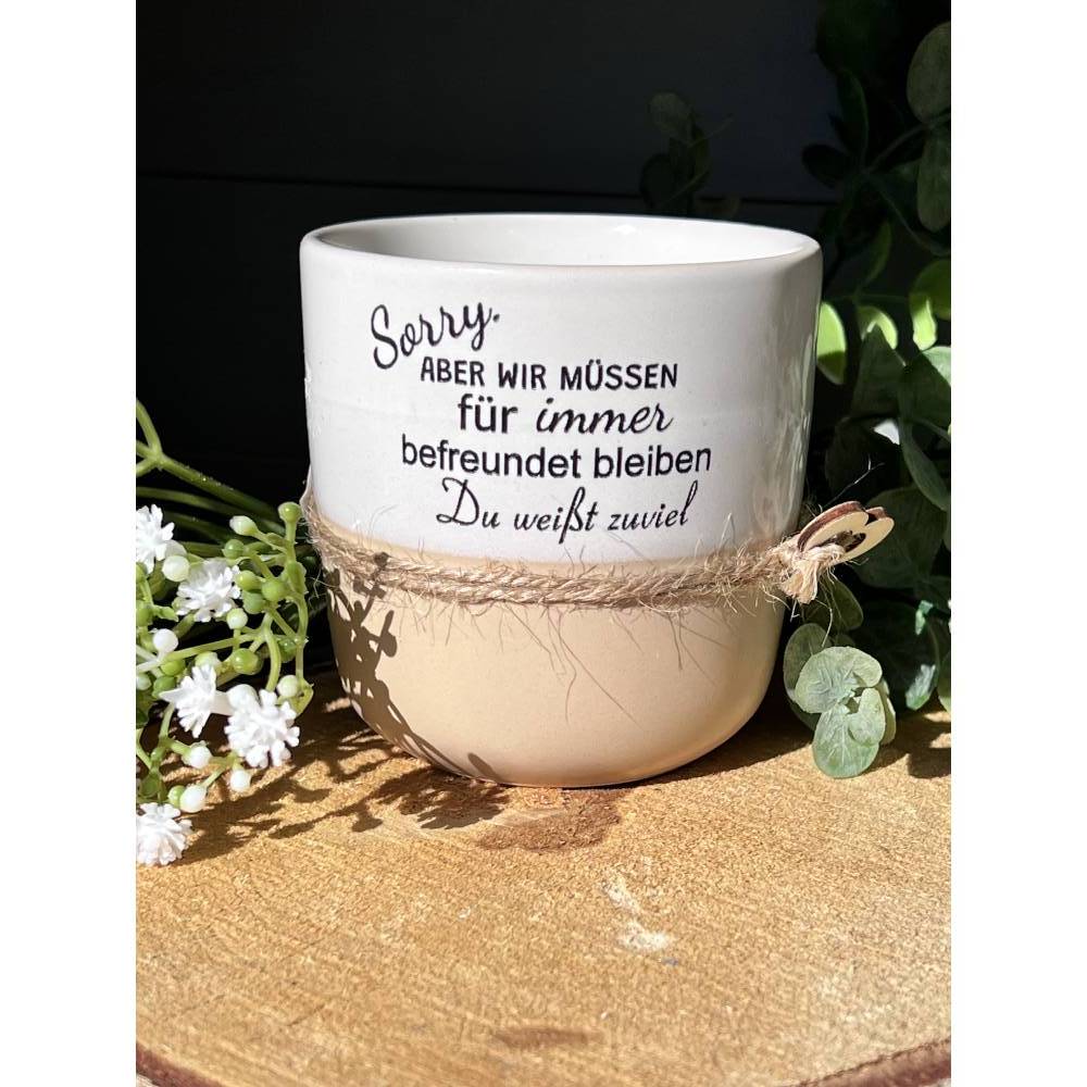 Becher mit gelaserten Spruch | verschiedene Sprüche zur Auswahl