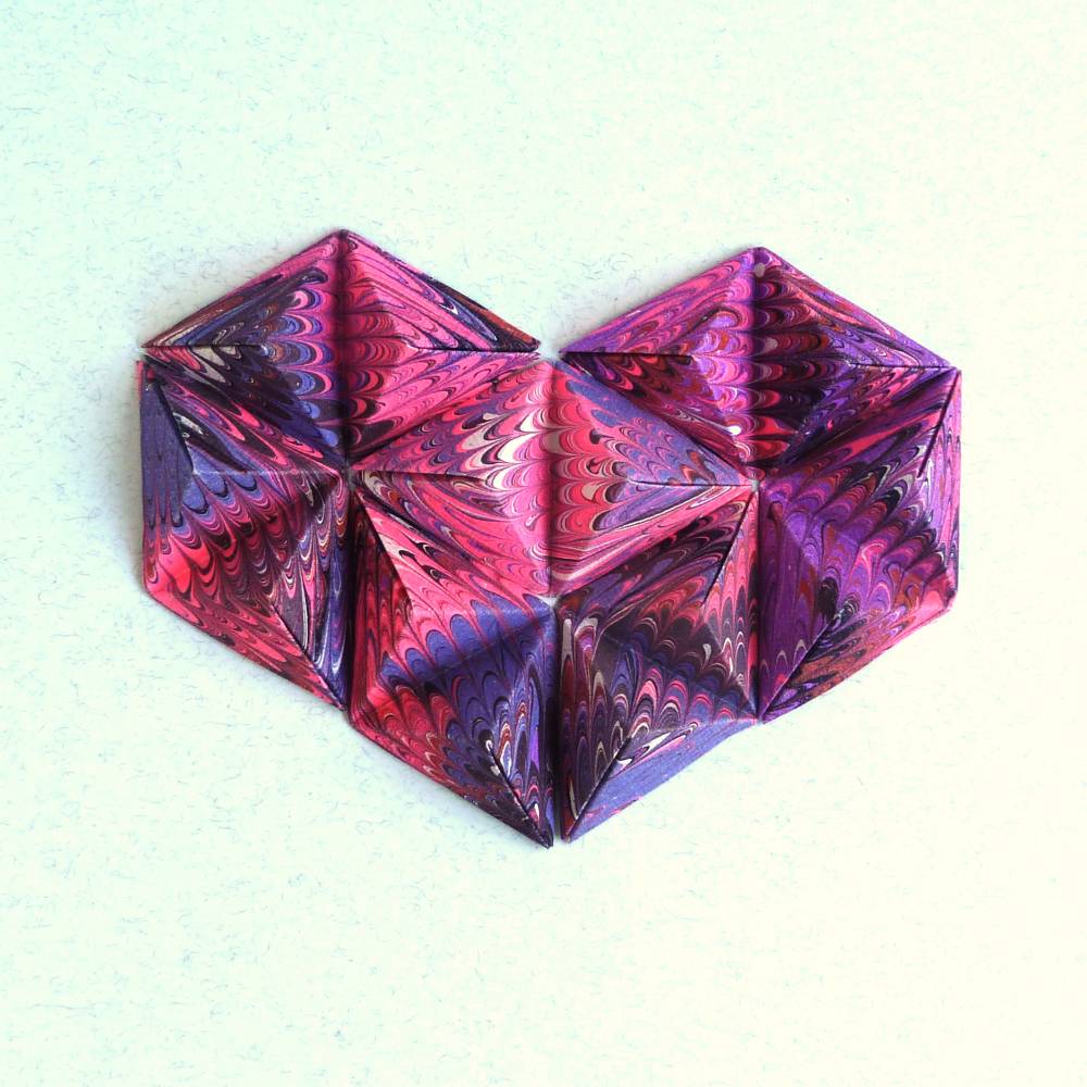 3D Herz // Origami-Herz Objektrahmen Bild 1