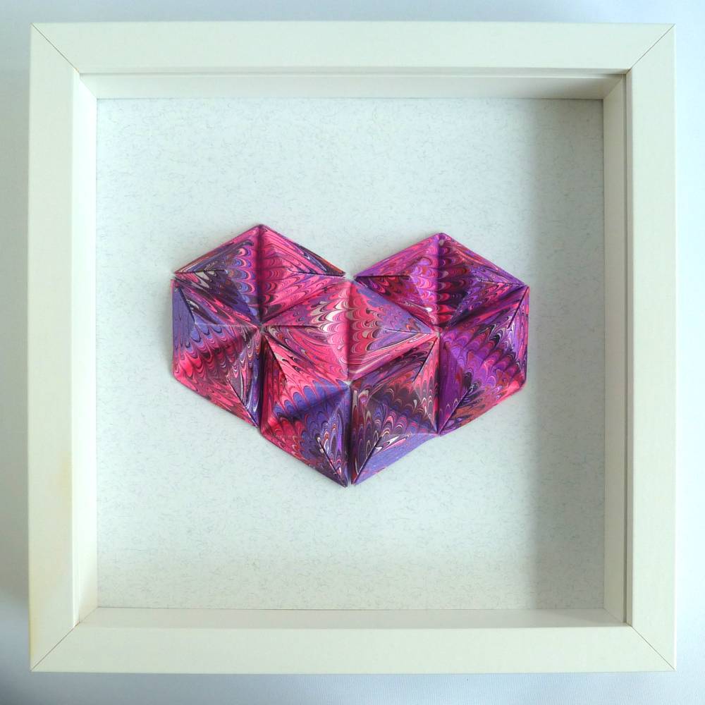 3D Herz // Origami-Herz Objektrahmen Bild 2