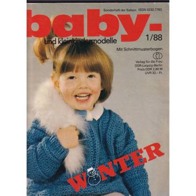 Sonderheft  Baby- Kleinkindermode der Zeitschrift Saison 1/1988 DDR Vintage aus den 1980er Jahren