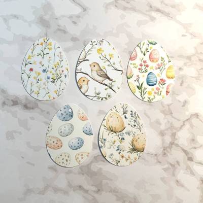 Geschenkanhänger Ostern 10 St. – Bunte Ostereier, pastell, Fotokarton