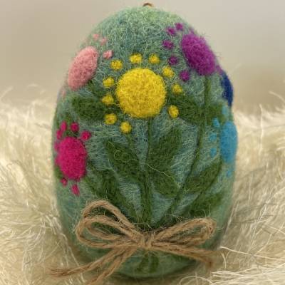 Osterei mit Styroporkern Wollfilz nadelgefilzt Ostern Osterndekoration