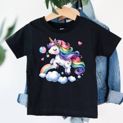 Bügelbilder Einhorn Regenbogen Wolke verschiedene Größen Bügelbild