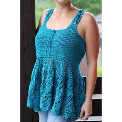 Häkelanleitung Tunika Sommer-Top, Gr. XS-XXL