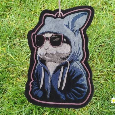 Maschinen Stickdatei - Osterhase cool Color Lichteffekt ITH Anhänger