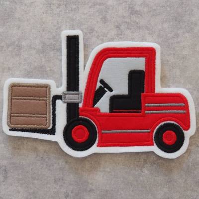 Applikation / Aufnäher toller Gabelstabler für kleine Jungs und Mädchen