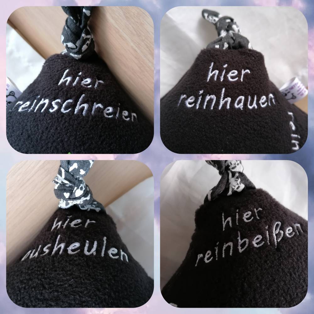 Wutkissen individuell nach Ihren wünschen in 2 Größen, Namenskissen als witziges Geschenk, Blockschrift Bild 5