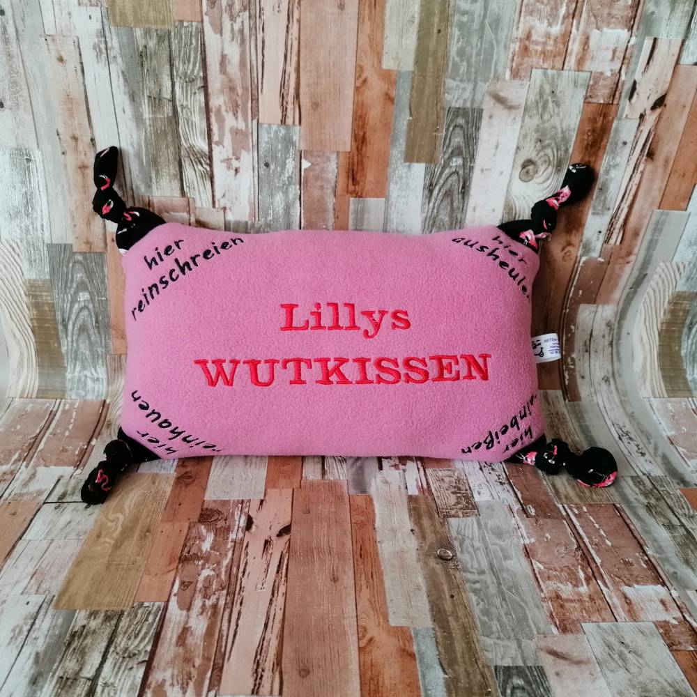 Wutkissen individuell nach Ihren wünschen in 2 Größen, Namenskissen als witziges Geschenk, Blockschrift Bild 7