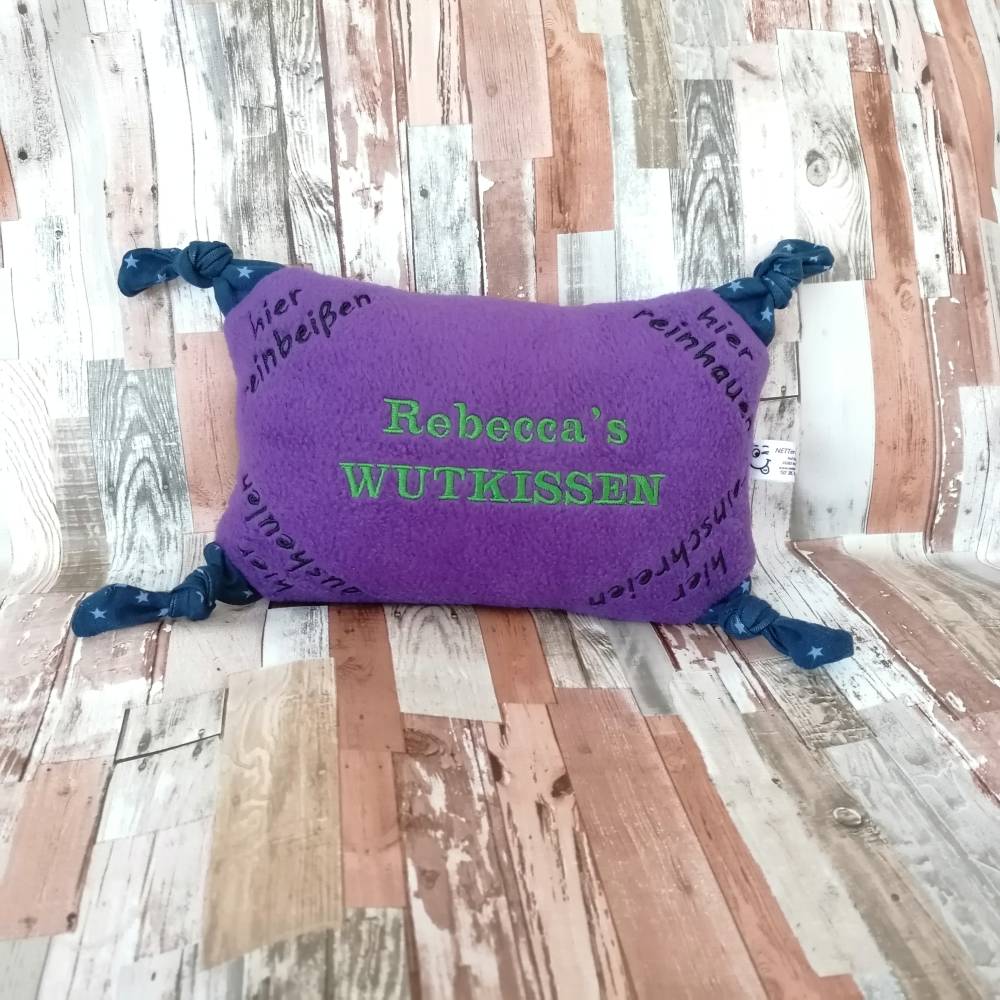 Wutkissen individuell nach Ihren wünschen in 2 Größen, Namenskissen als witziges Geschenk, Blockschrift Bild 9