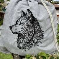 Stickdatei - Wolfskopf Wolf - 2 Größen