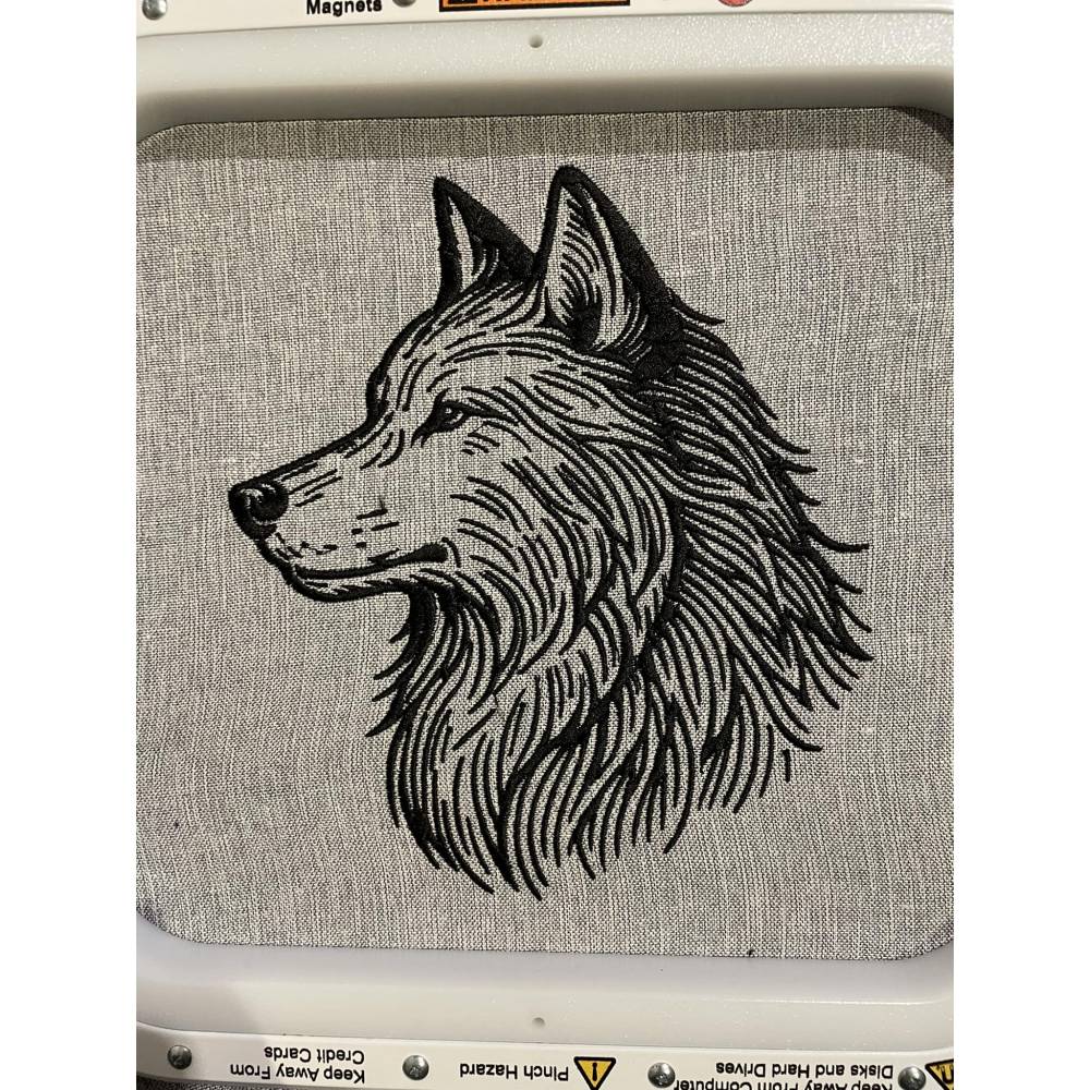 Stickdatei - Wolfskopf Wolf - 2 Größen Bild 2