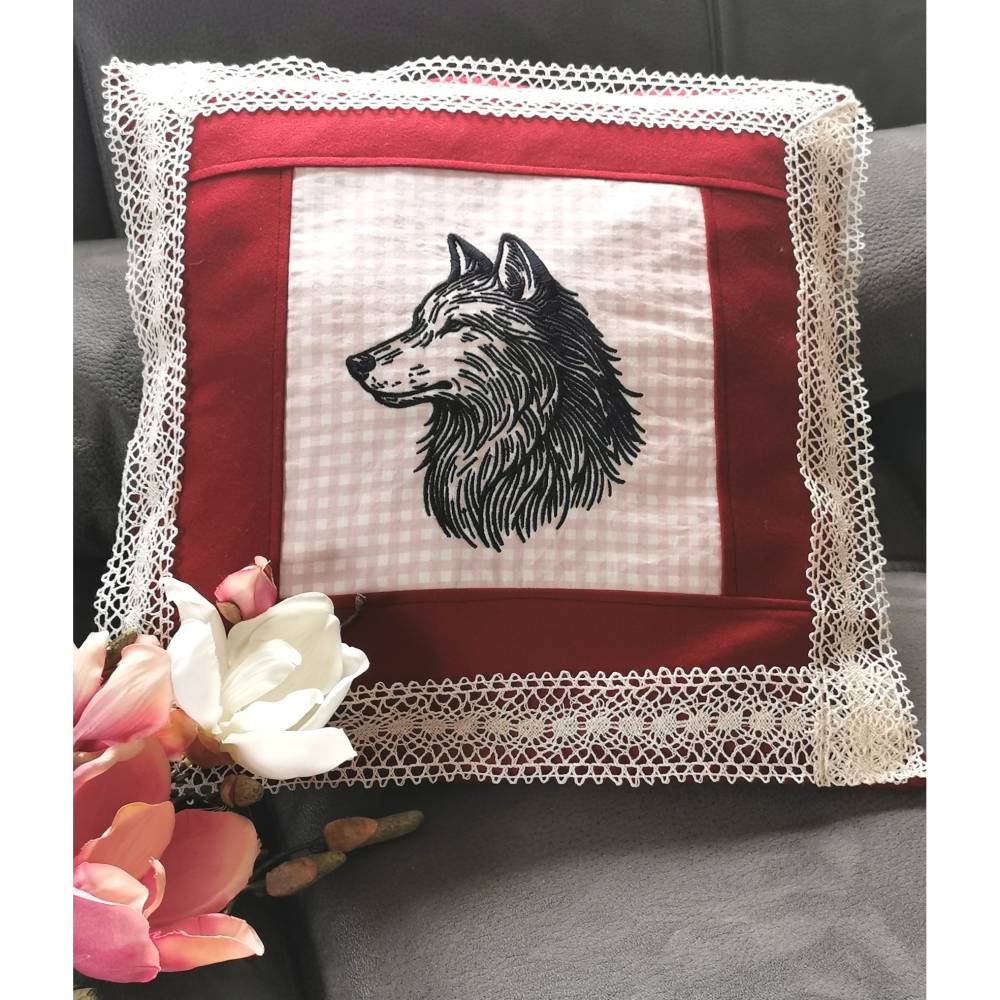 Stickdatei - Wolfskopf Wolf - 2 Größen Bild 4