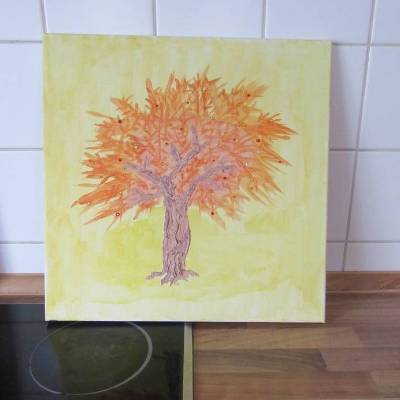 3D-Wandbild Lebensbaum - Gemälde auf Leinwand