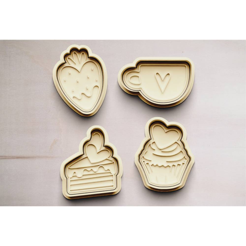 Kaffe & Kuchen Keksausstecher | Ausstecher | Cookie Cutters | Ausstechform | Plätzchenform