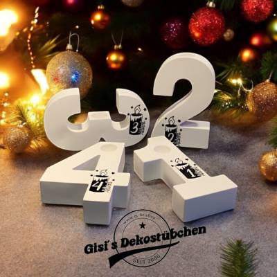 Adventszahlen aus Keramik (Set)