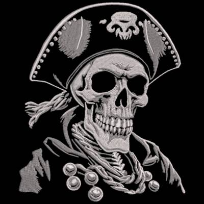 Totenkopf Pirat Lichteffekt 14x14 bwz. 15x15cm