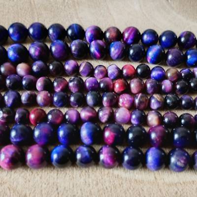 Aurora Galaxy Tigerauge Perlen 6/8mm Strang