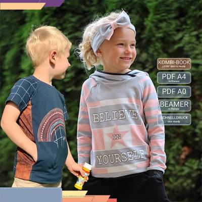 Schnittmuster Kombi-Book Hoody & T-Shirt "LEON" 74-146
