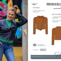 Schnittmuster Bikerjacke Cathy – PDF-Schnittmuster in Gr. 34-50 | Kurzjacke | Modern & Figurbetont