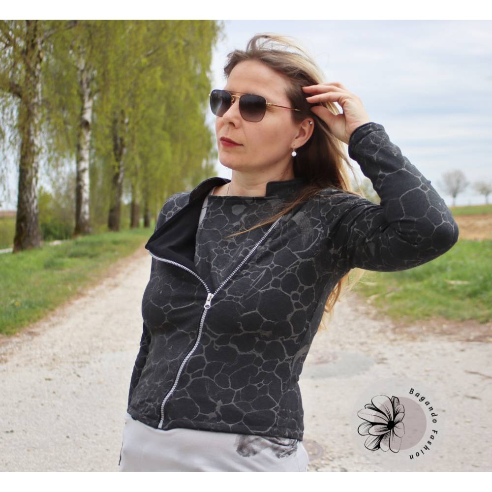 Schnittmuster Bikerjacke Cathy – PDF-Schnittmuster in Gr. 34-50 | Kurzjacke | Modern & Figurbetont Bild 3