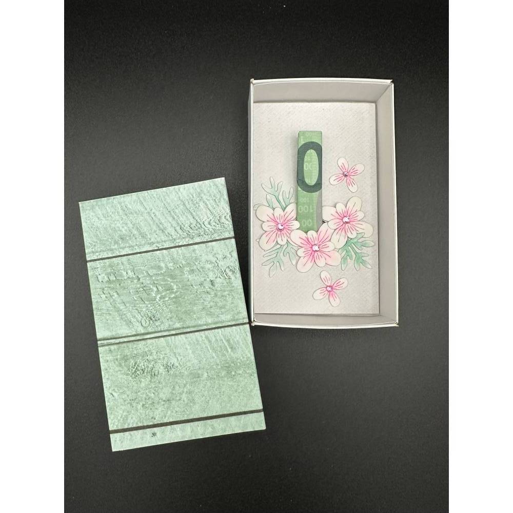 Schöne Geschenkbox in Pastellfarben mit Blumen – Perfekt für Gutscheine & Geldgeschenke Bild 1