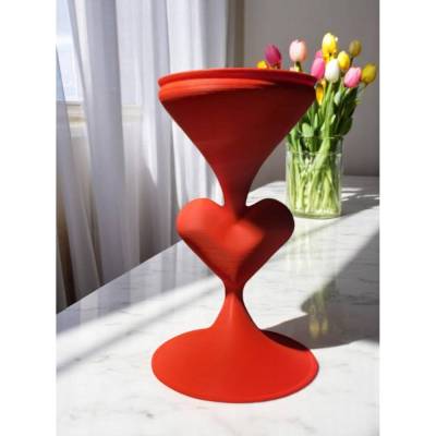 Herzförmiger 3D-Druck Design-Ständer aus ABS – Für LED-Kerzen & kleine Pflanzen