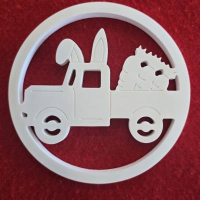 Einschieber für Teelichthalter - "Hasenmobil" - Osterdekoration -