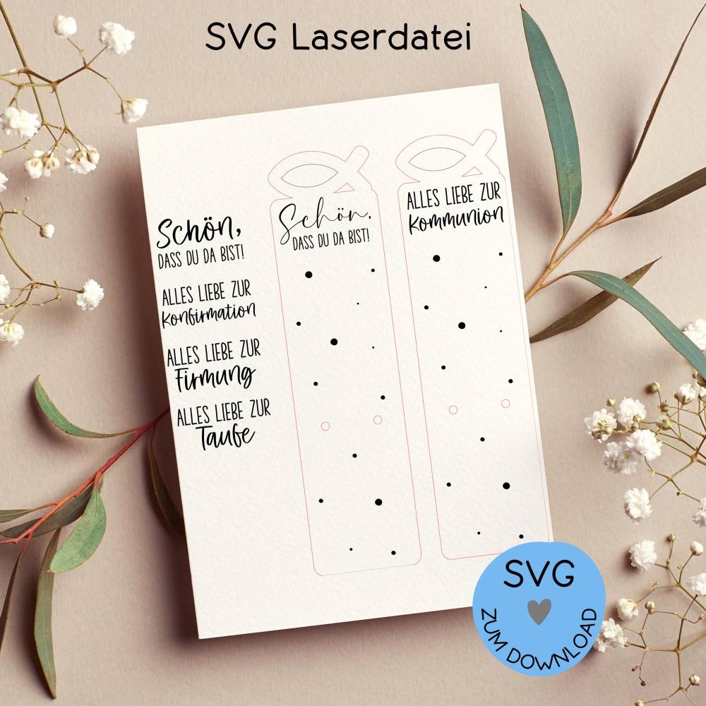 Digitale Datei, SVG-Laserdatei "Geschenk/Gastgeschenk Sakramente", Taufe, Kommunion, Konfirmation, Firmung etc Bild 2