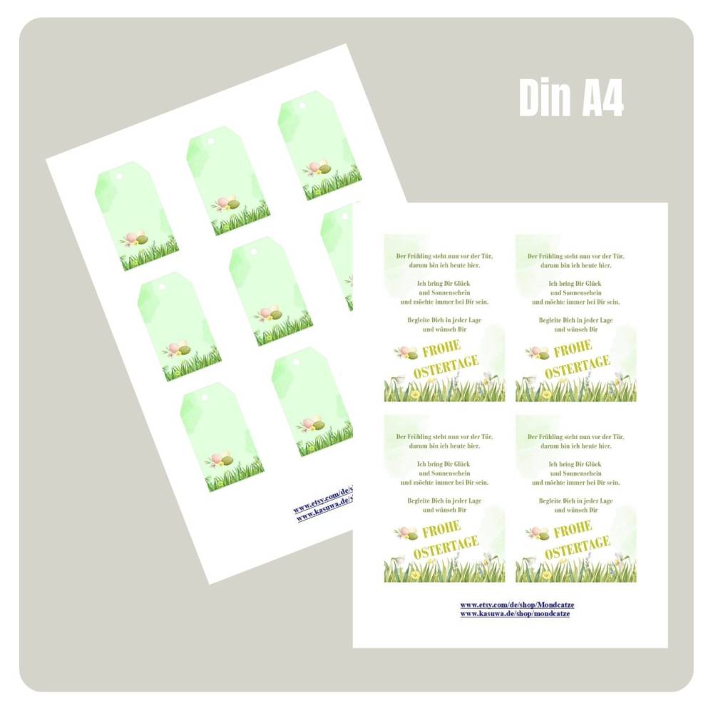Oster Gedicht für Glückswürmchen, Glücksbringer Download PDF Bild 3