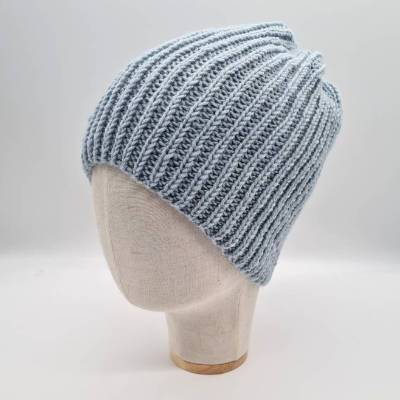 Gestrickte Mütze unisex aus Wolle ( Merino ) in mint , handgestrickt, la piccola Antonella