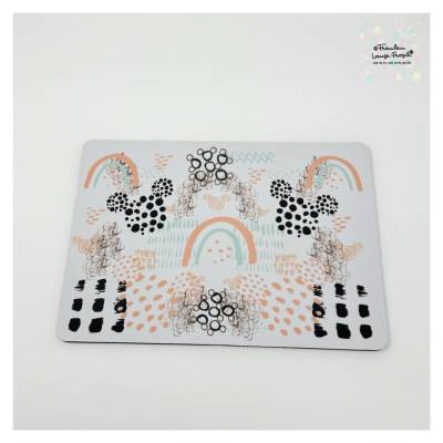 "Punkt Punkt Punkt Komma Strich" Mousepad Rainbow