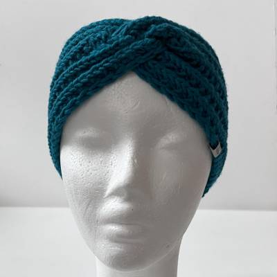 zimtblüte Stirnband CAROLIN  mit Twist KU ca. 50-54cm aus Wolle