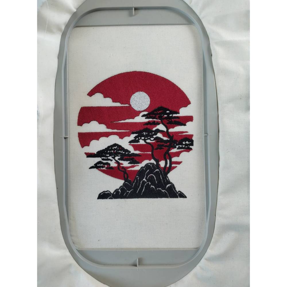 Maschinen Stickdatei - Japan Landschaft 15-16x26cm, 20x17cm (JEF) Bild 9