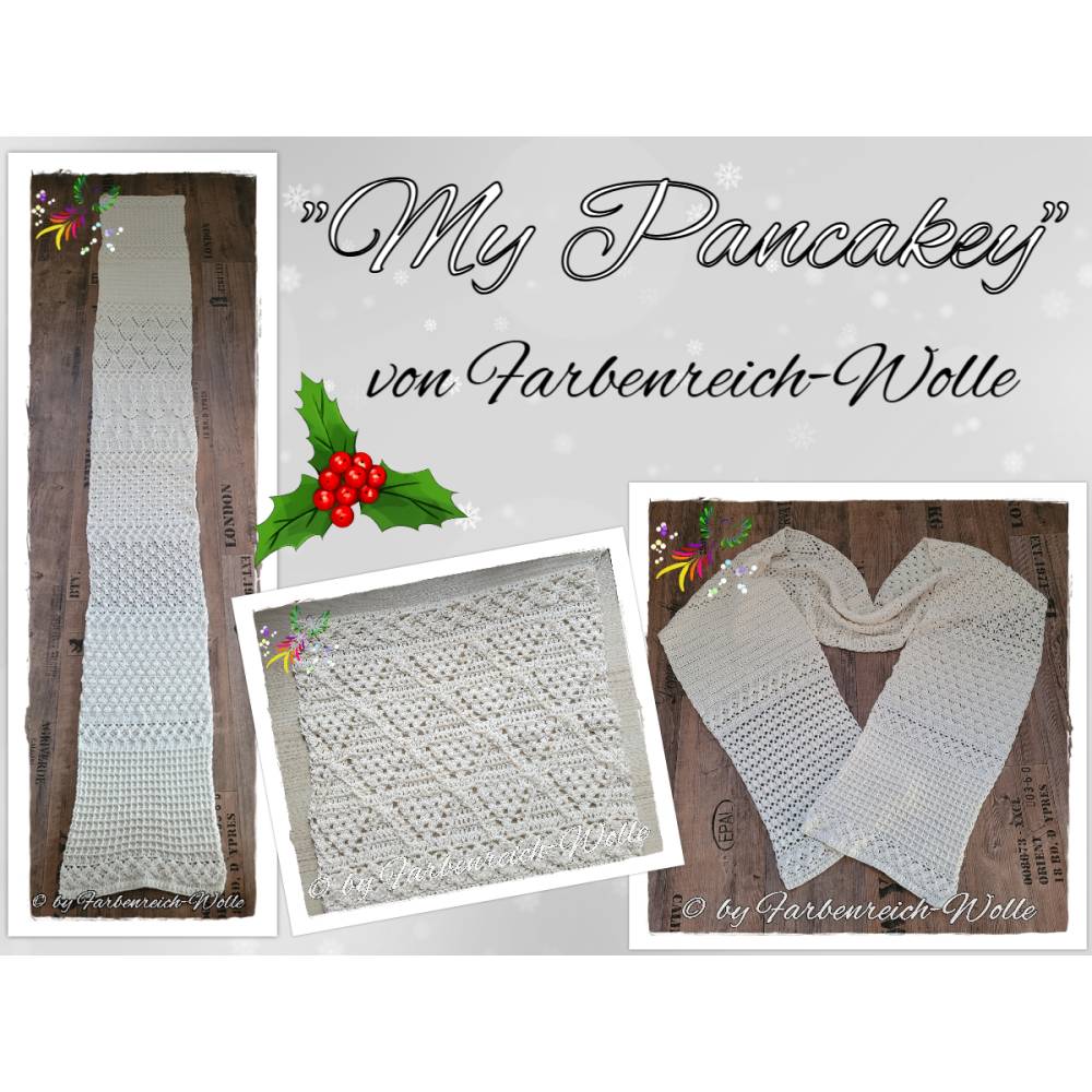 Häkelanleitung "My Pancakey" - kuschelig gemütlicher Häkelschal im Mustermix Bild 1