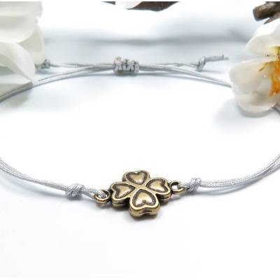 Armband Kleeblatt  Freundschaftsarmband Glücksbringer Farbwahl