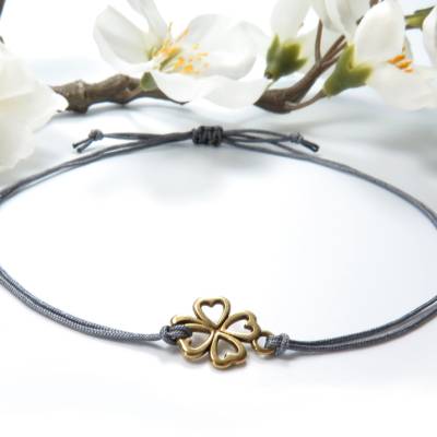Armband Kleeblatt  Freundschaftsarmband Glücksbringer Farbwahl 