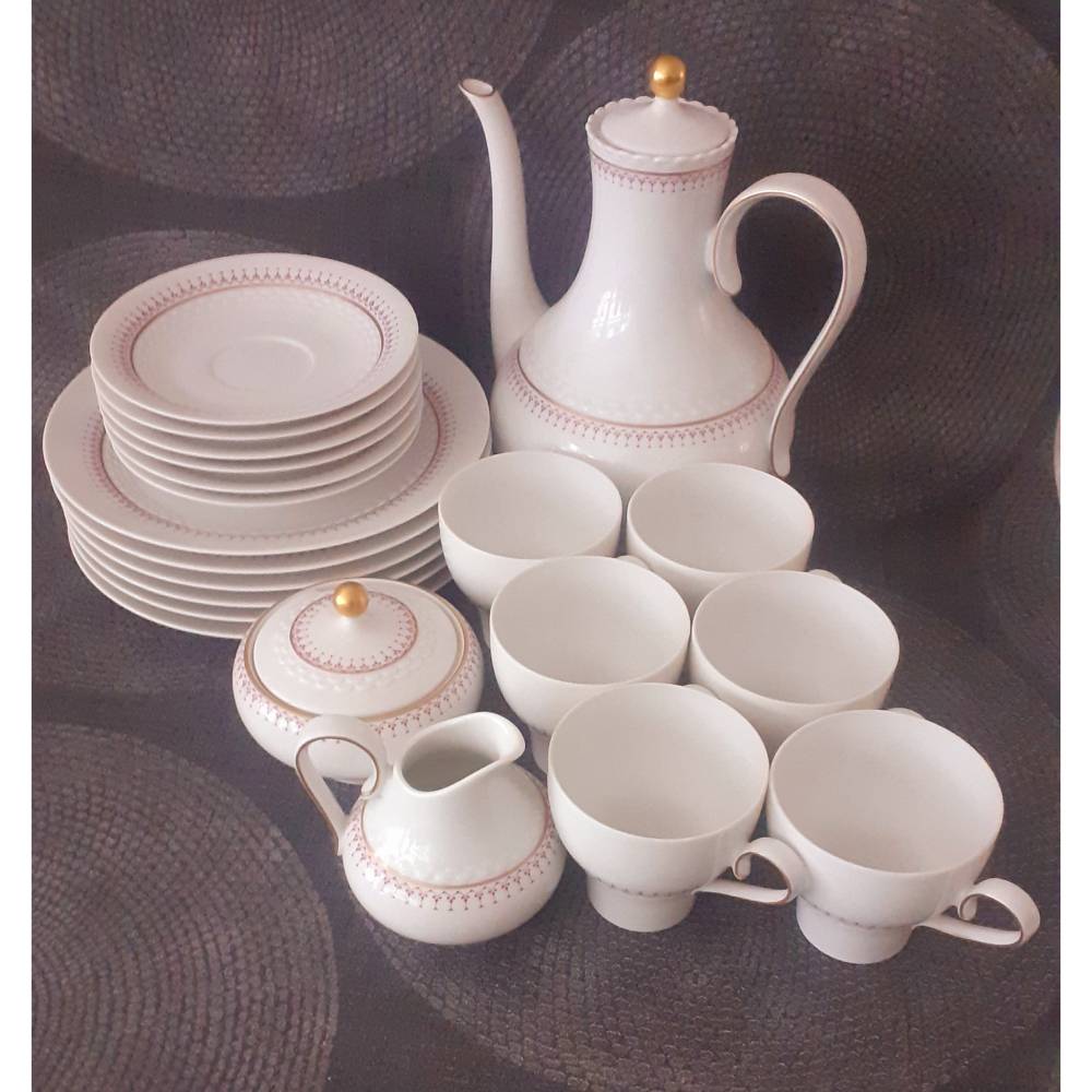 Vintage Hutschenreuther Tirschenreuth Kaffeeservice Melodie Landhaus Retro Design