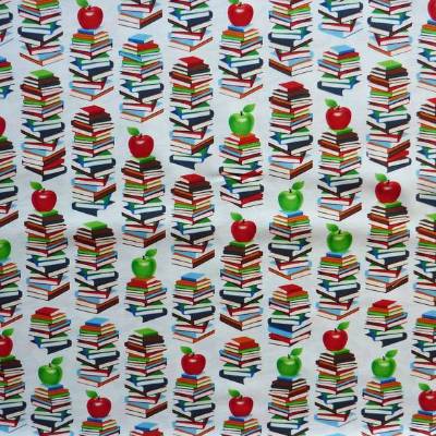 Patchworkstoff - Windham Fabrics Educators Schulbücher auf weißem Hintergrund