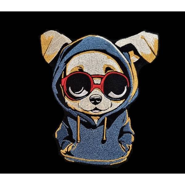 Maschinen Stickdatei - Welpe cool Color Lichteffekt 15-16*24-26cm, 20*17 (JEF) Bild 1