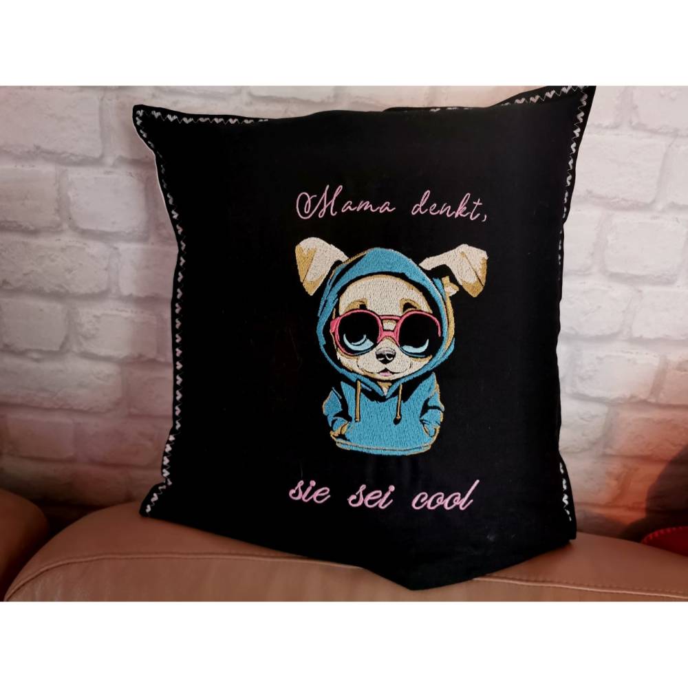 Maschinen Stickdatei - Welpe cool Color Lichteffekt 15-16*24-26cm, 20*17 (JEF) Bild 10