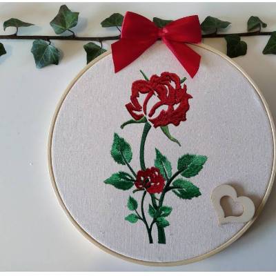 Maschinen Stickdatei - Rose 12-14x18cm