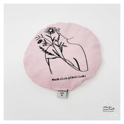 Zirbenkissen "Mach dich glücklich" rosa