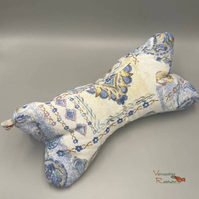 Lese-Relax Knochen gefüllt mit Bio Dinkelspelz – Ergonomisches Nackenkissen für entspanntes Lesen