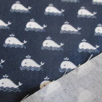  Baumwolle Wal weiß/dunkelblau (1m /10,00€)